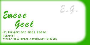 emese geel business card